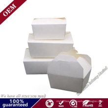 Wholesale Custom Take Away Fast Food Chinese Take out Food Salal Container Kraft Paper White Cardboard Paper for Resturuant